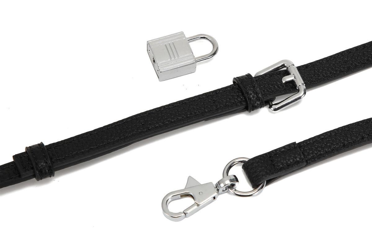 BK25 Pebbled Top-Handle Bag — Silver-Tone Hardware — strap