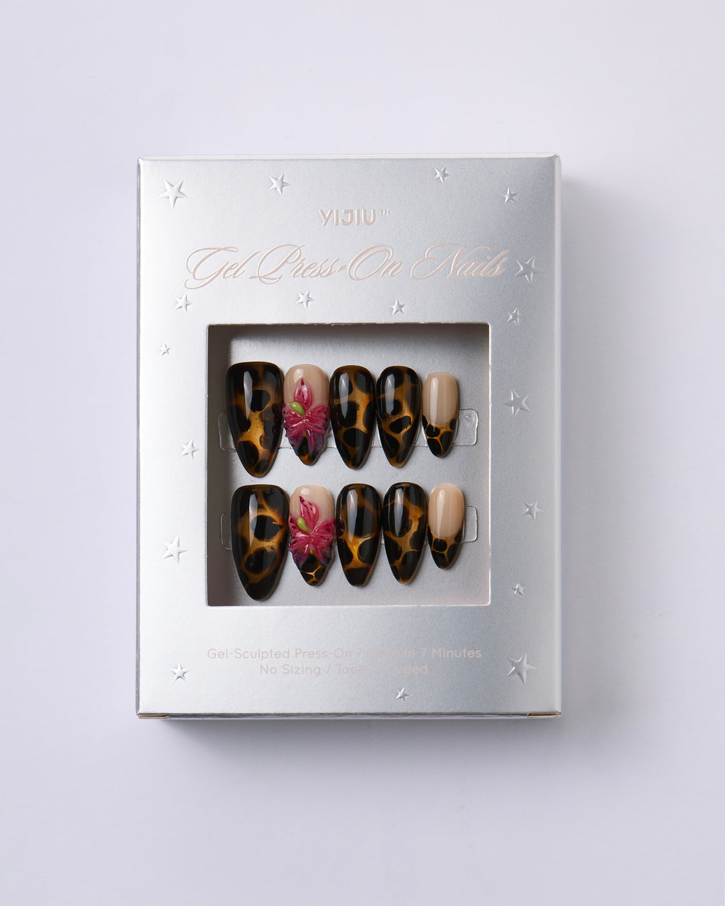 Glass Leopard — Press-On Nails