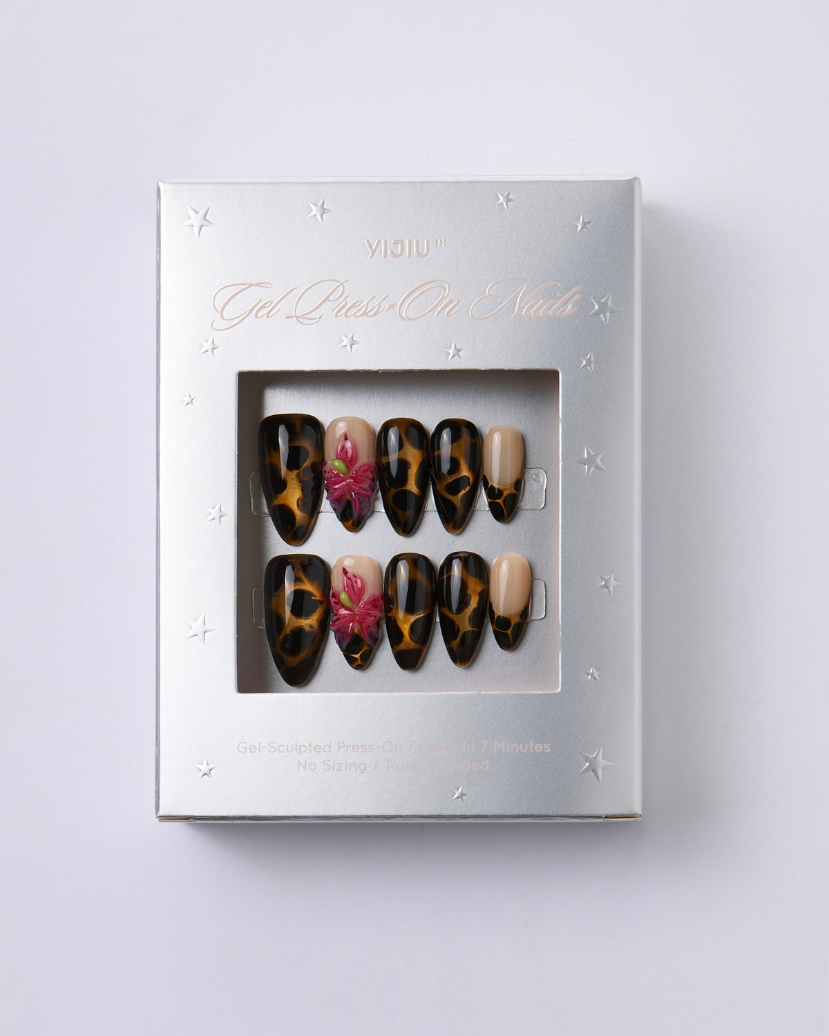 Glass Leopard — Press-On Nails