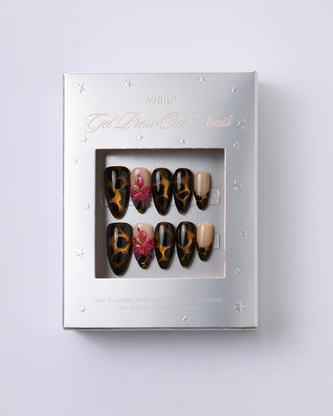 Glass Leopard — Press-On Nails