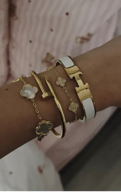 White Angel Bracelet Stack