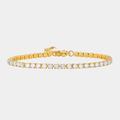 Adjustable Tennis Bracelet Gold Tone