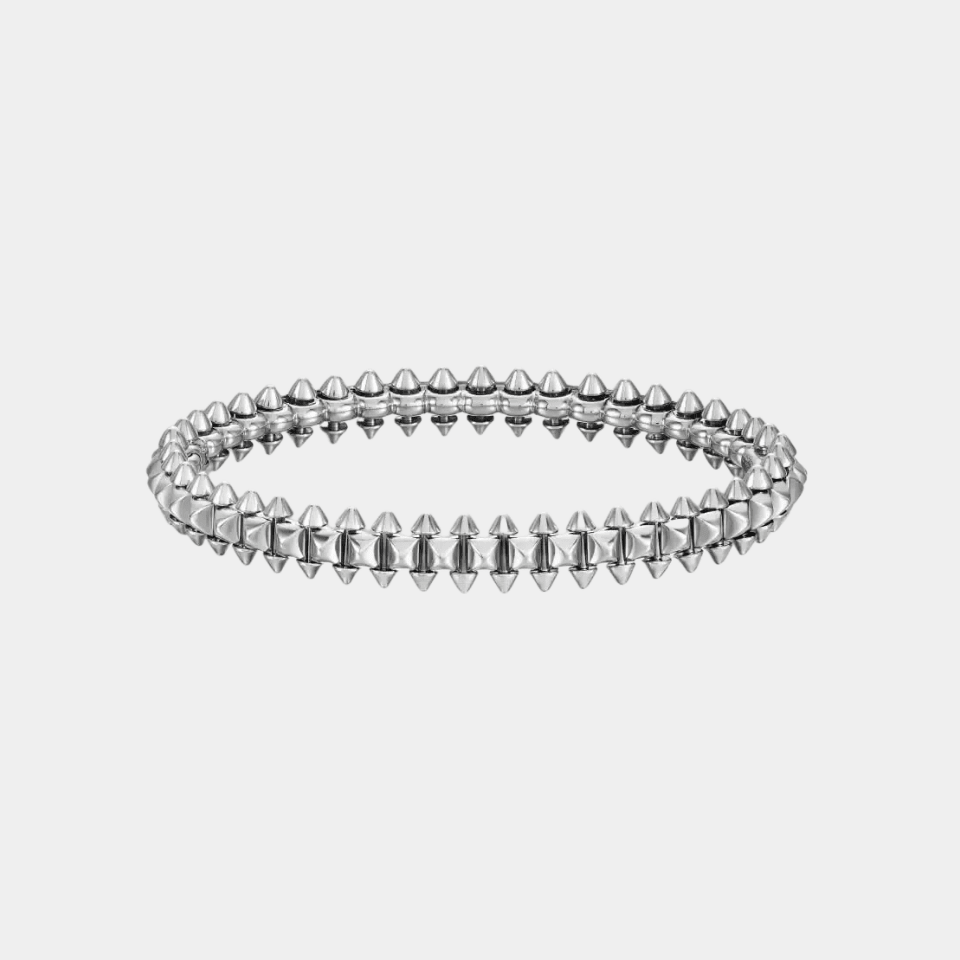 Clash Bangle Bracelet Silver Tone