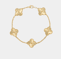 Clover Charm Bracelet — Gold Tone