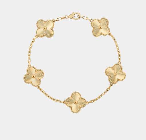 Clover Charm Bracelet — Gold Tone
