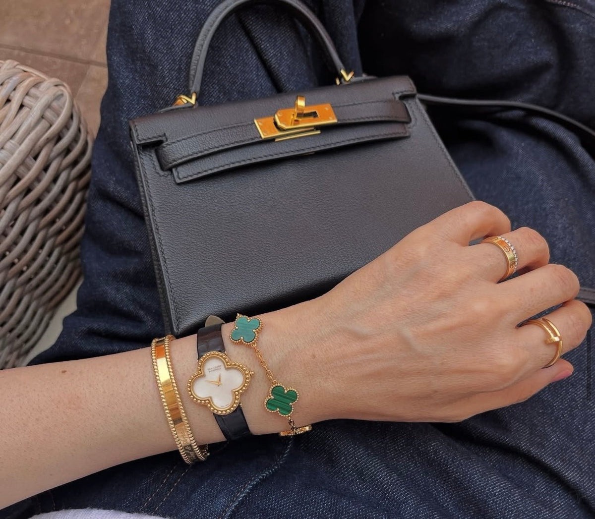 Green Clover Necklace & Bracelet Set