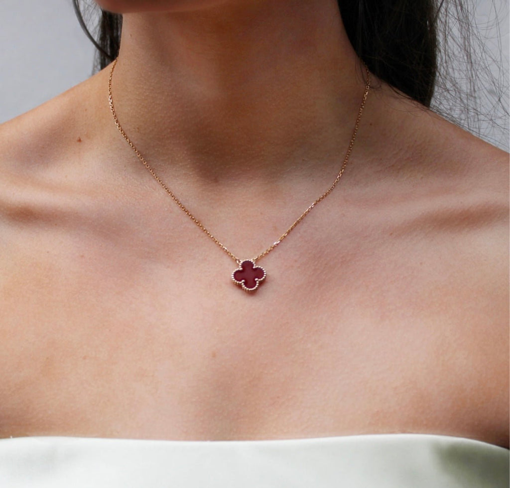Red Clover Necklace & Bracelet Set