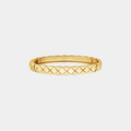Bracelet Quilted Gold Tone Bangle