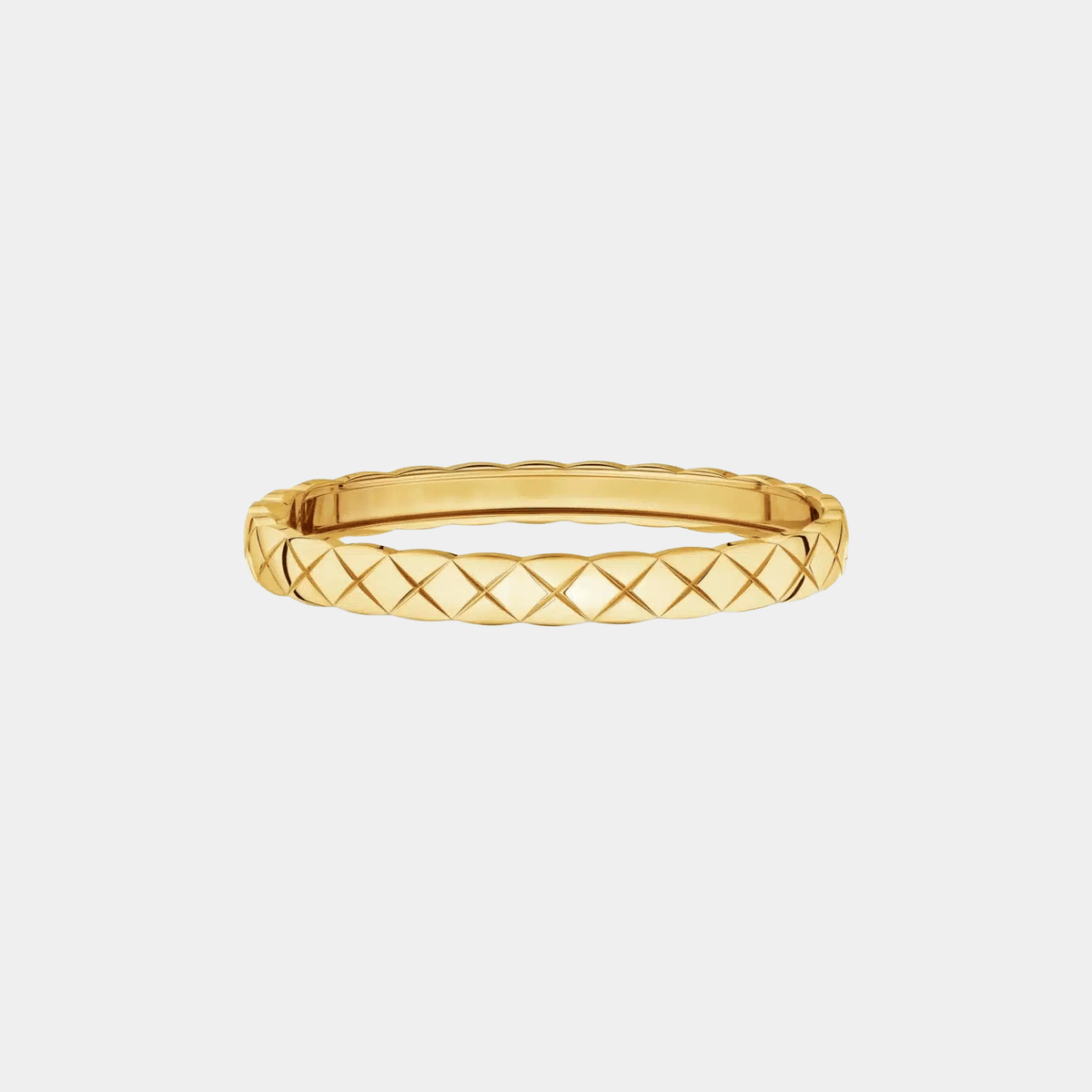 Bracelet Quilted Gold Tone Bangle