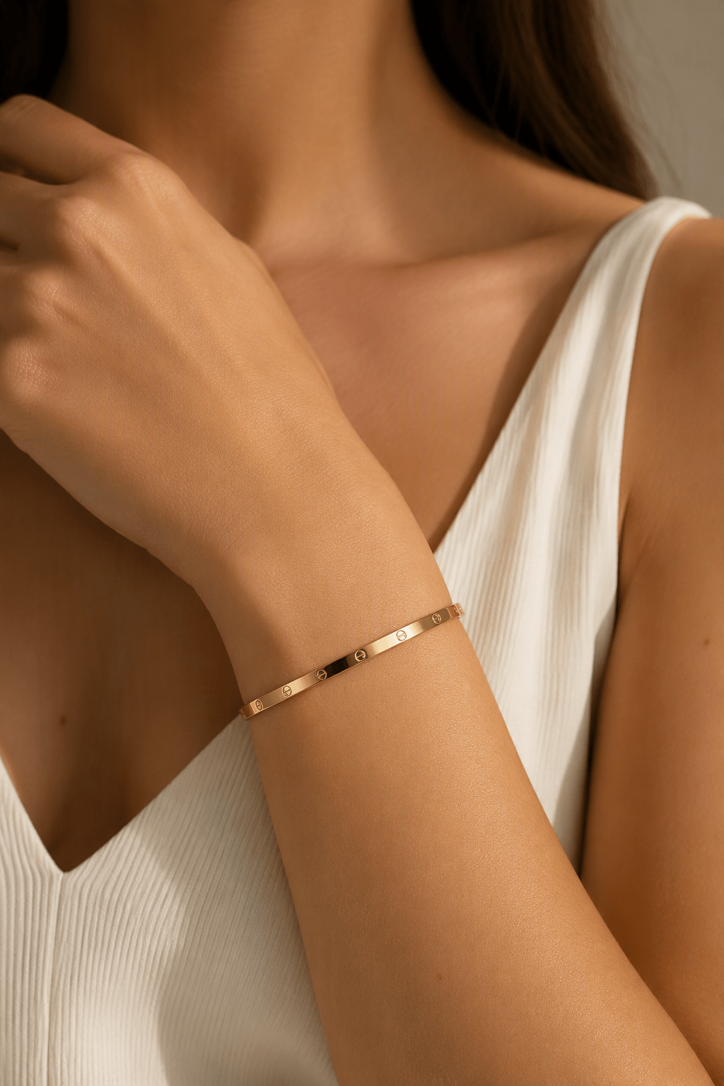 Love Bracelet Clip On Style Gold Tone