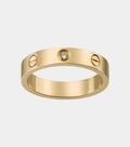 Love Ring Eternity Gold Tone With Crystal