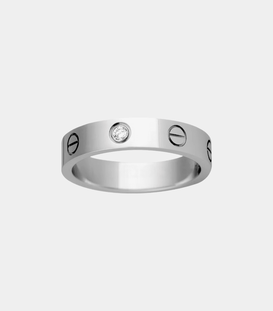 Love Ring Eternity In Silver Tone With Crystal