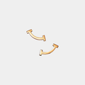 Mini Smile Earrings Gold Tone