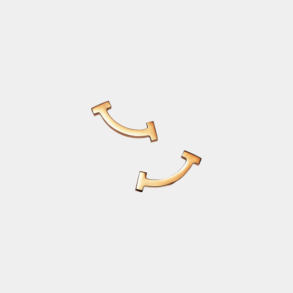 Mini Smile Earrings Gold Tone