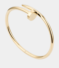 Nail Bracelet Bangle Plain Gold Tone