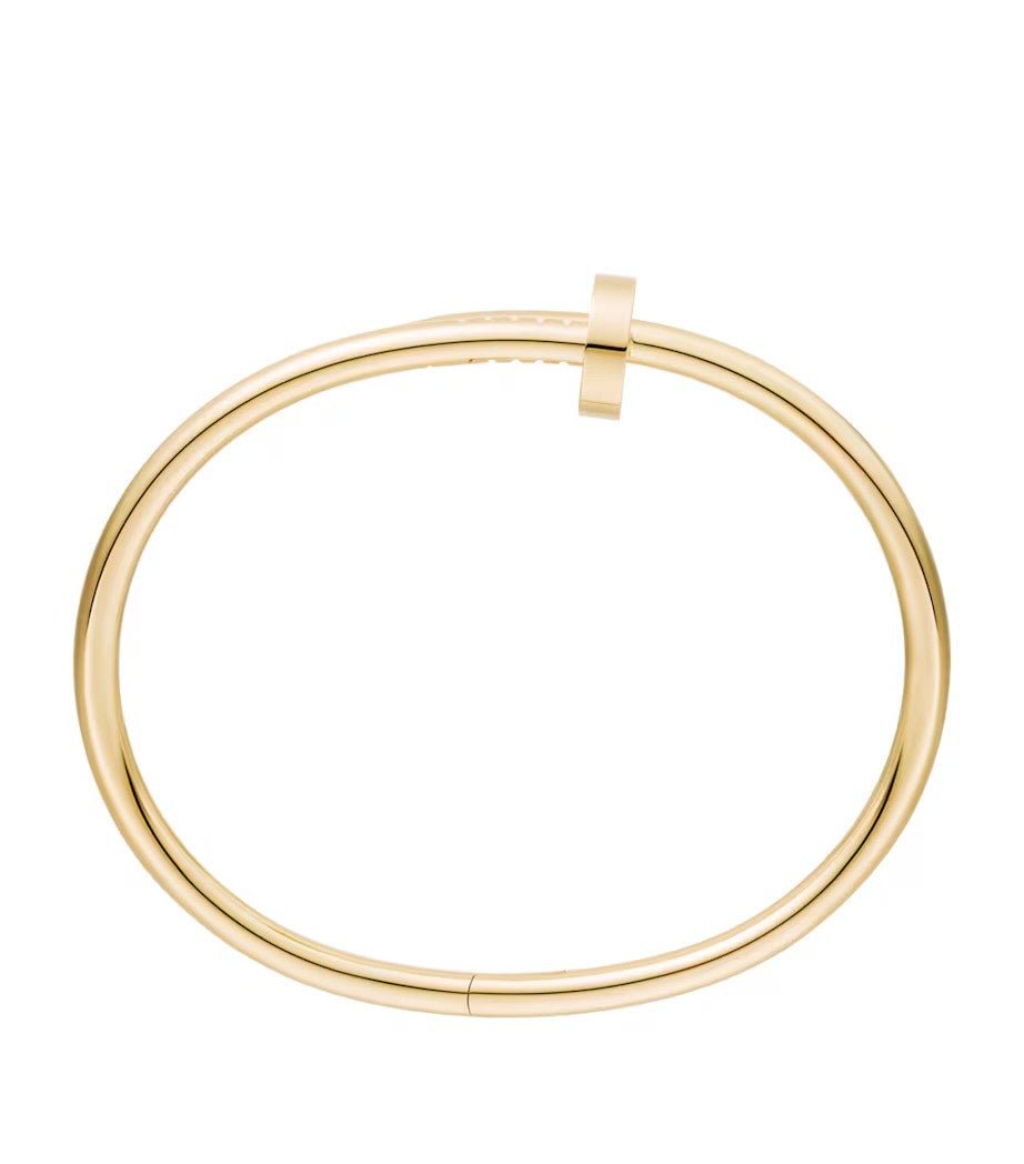 Nail Bracelet Bangle Plain Gold Tone