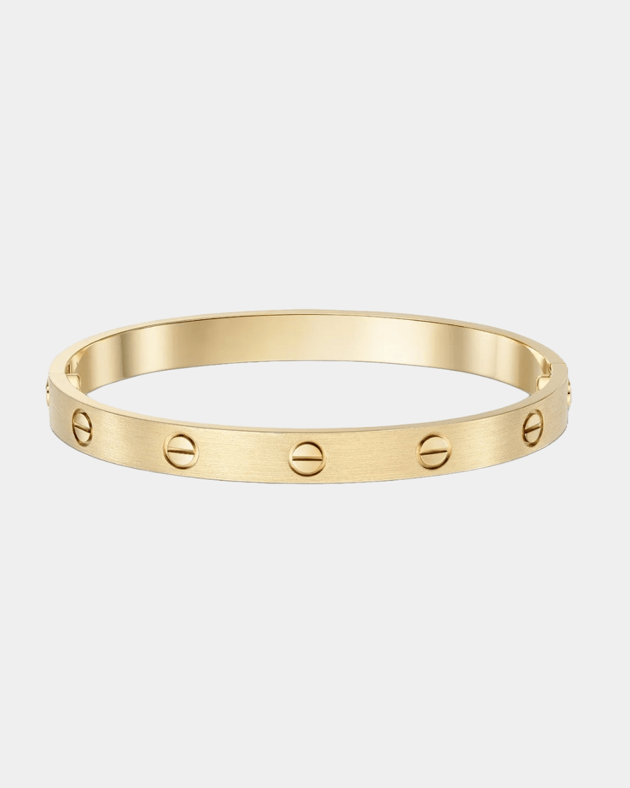 Screw Bangle Love Bracelet Gold Tone