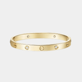 Love Bracelet Screw Bangle Gold Tone With Crystal