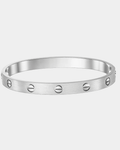 Screw Bangle Love Bracelet In Silver Tone