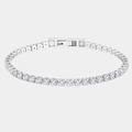 Tennis Bracelet Crystal Pav In Silver Tone