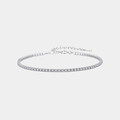 Tennis Crystal Silver Tone Bracelet