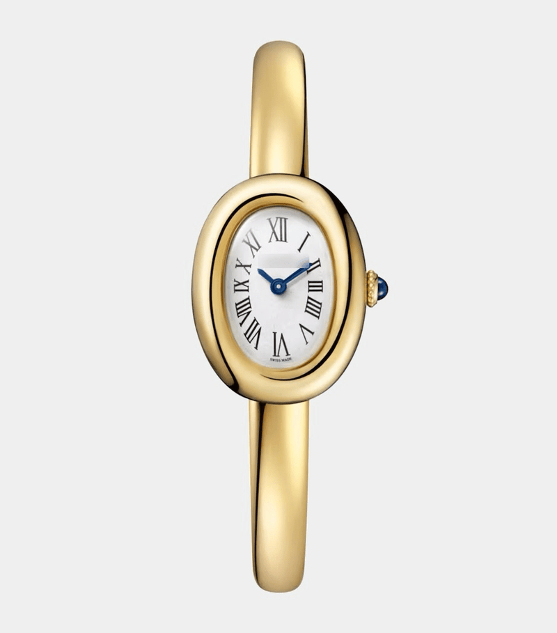 Oval Bangle Watch, Gold Tone