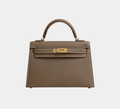 Brown Top Handle Tote Bag